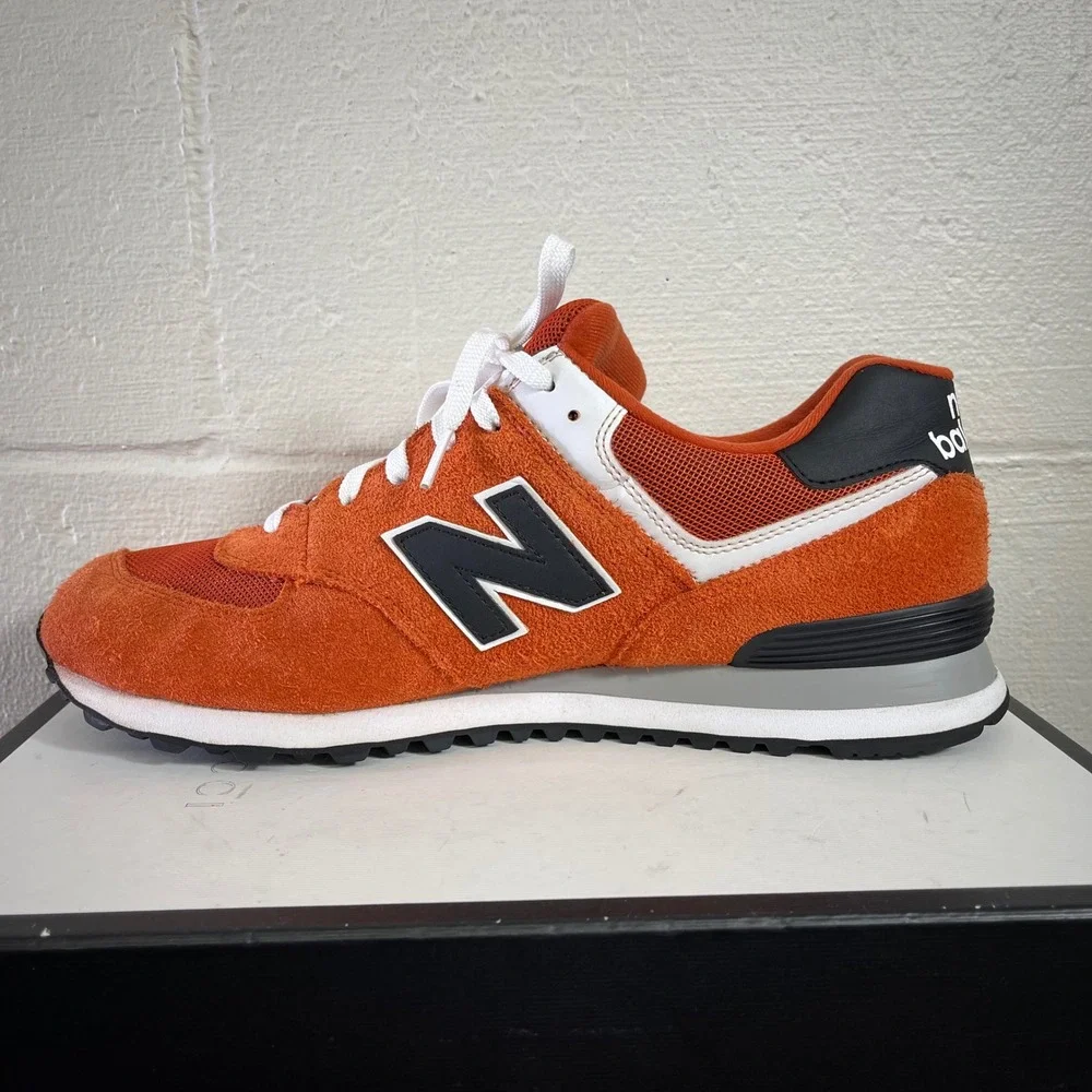 New Balance 574 ML574VTL Varsity Orange Running Shoes Sneaker Men's US 14 EE